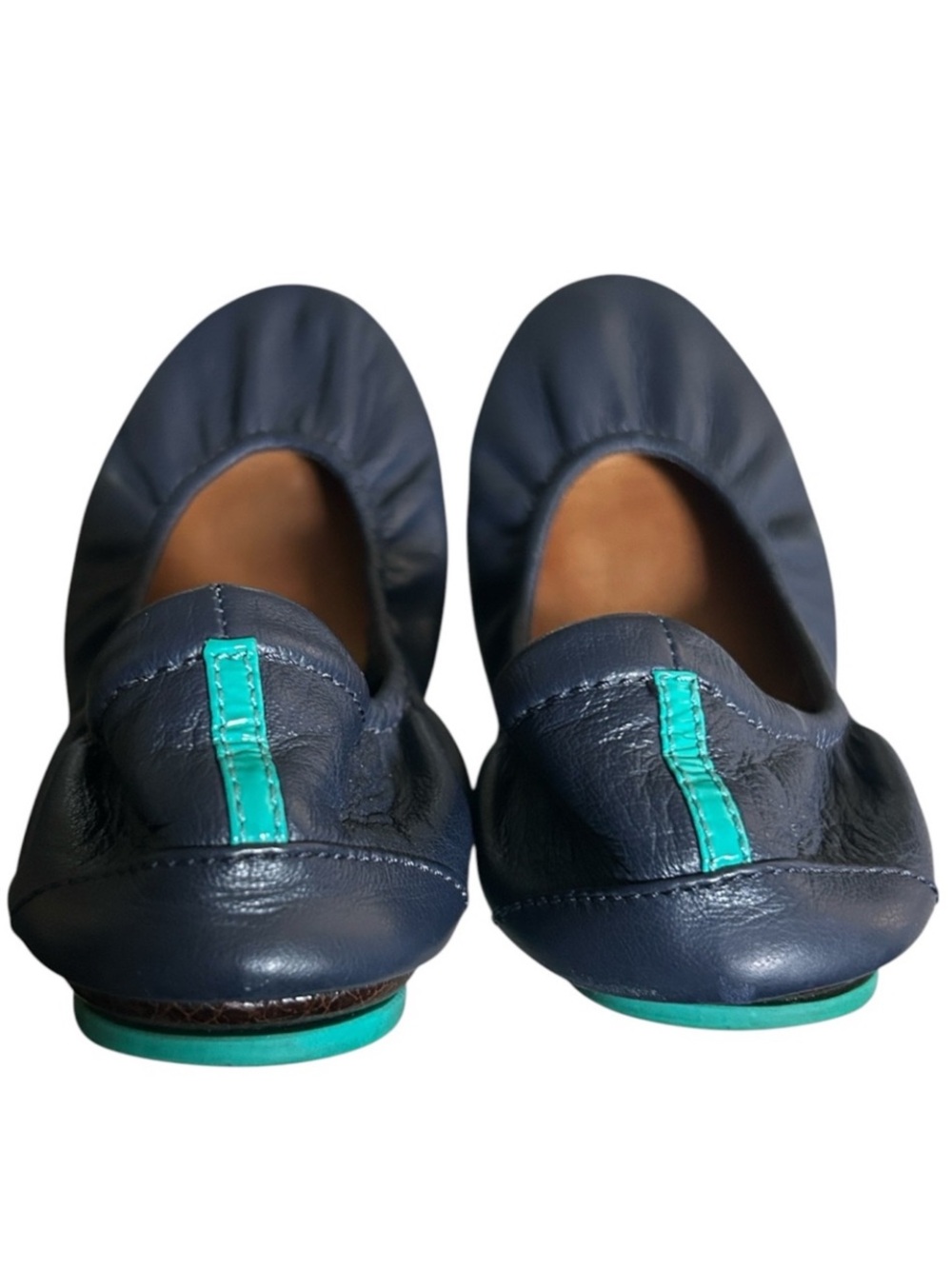 Tieks By Gavrieli Navy Blue Leather Ballet Flats Foldable Shoes Size 7